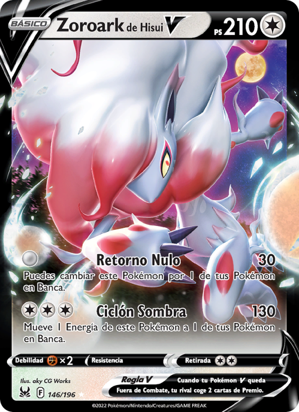 Zoroark de Hisui V 146 — Origen Perdido (Spanish Pokémon TCG card)
