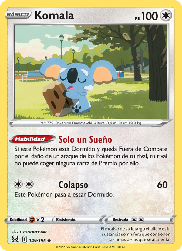 Komala 149 — Origen Perdido (Spanish Pokémon TCG card)