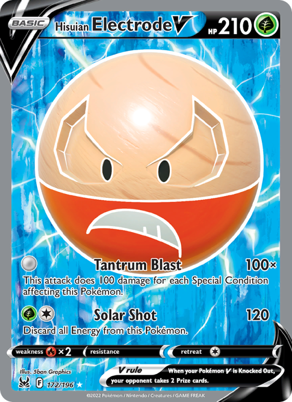 Electrode de Hisui V 172 — Origen Perdido (Spanish Pokémon TCG card)