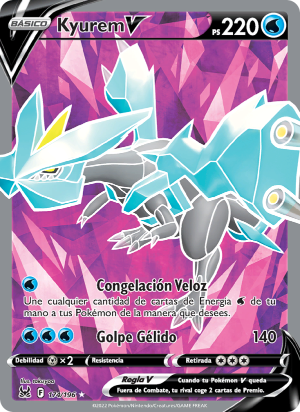 Kyurem V 174 — Origen Perdido (Spanish Pokémon TCG card)
