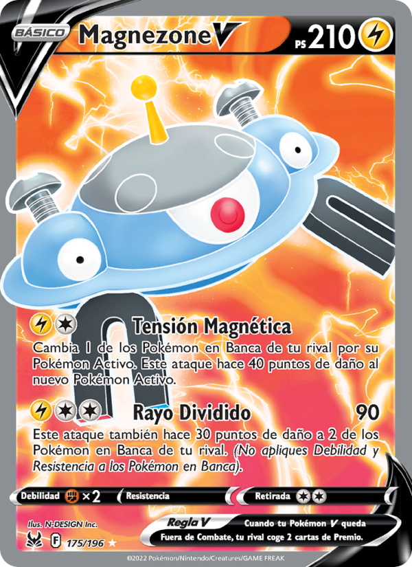 Magnezone V 175 — Origen Perdido (Spanish Pokémon TCG card)