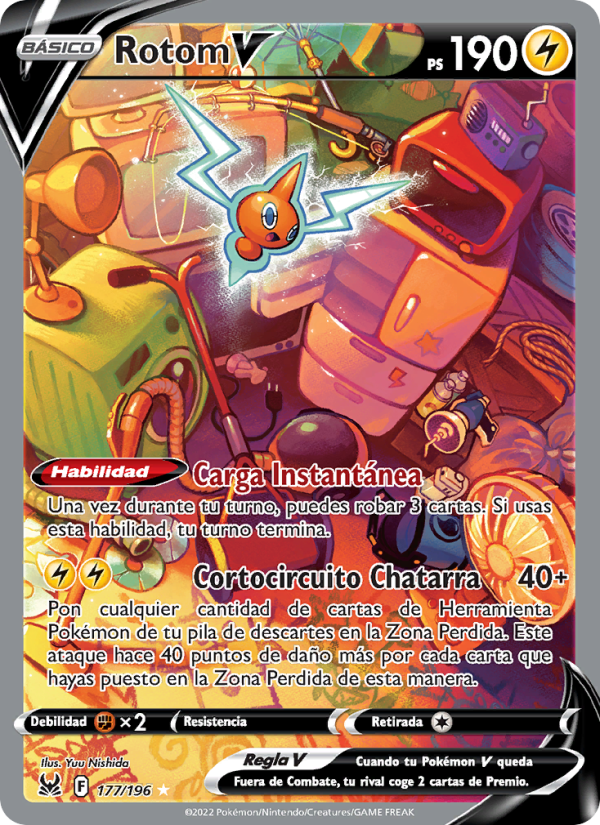 Rotom V 177 — Origen Perdido (Spanish Pokémon TCG card)