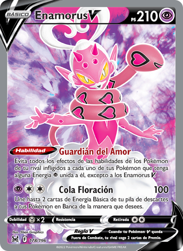 Enamorus V 178 — Origen Perdido (Spanish Pokémon TCG card)