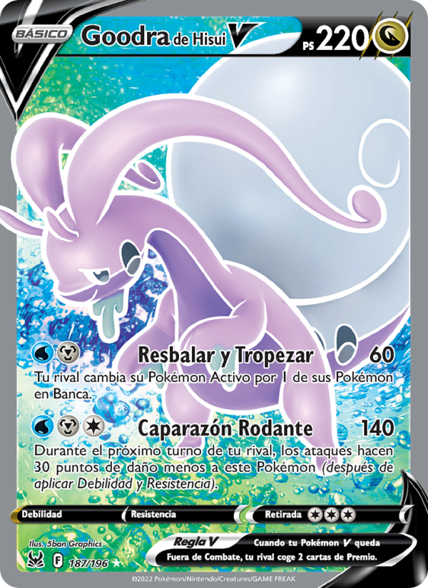 Goodra de Hisui V 187 — Origen Perdido (Spanish Pokémon TCG card)