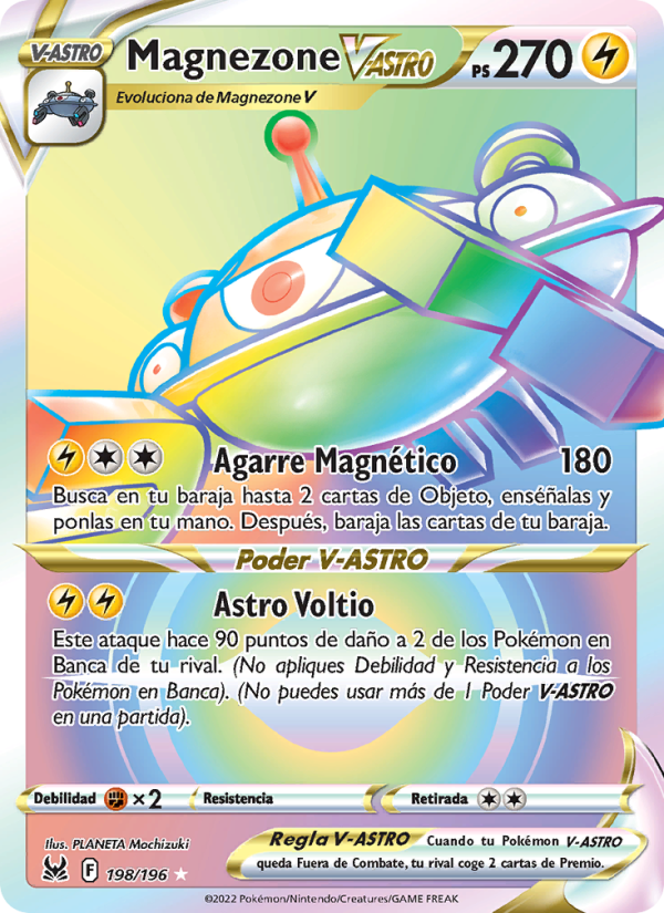 Magnezone V-ASTRO 198 — Origen Perdido (Spanish Pokémon TCG card)
