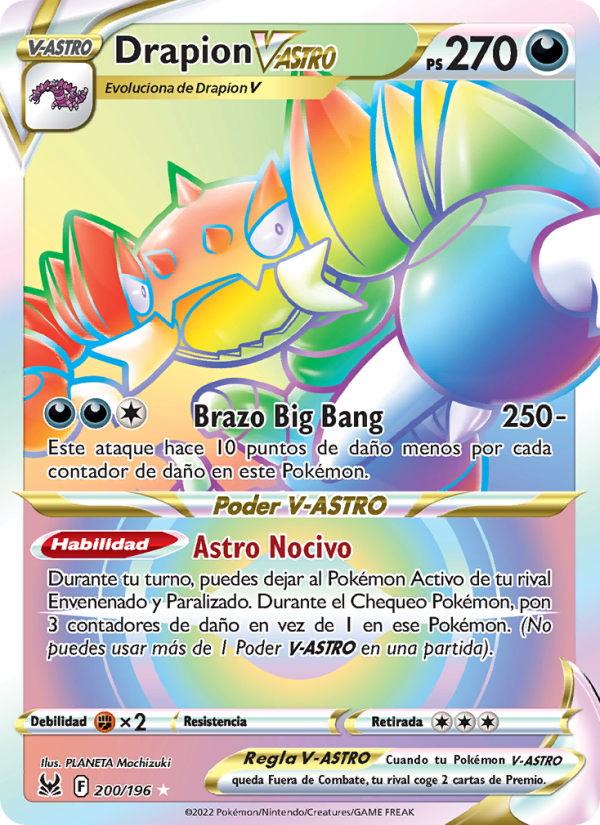 Drapion V-ASTRO 200 — Origen Perdido (Spanish Pokémon TCG card)