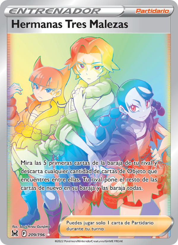 Hermanas Tres Malezas 209 — Origen Perdido (Spanish Pokémon TCG card)