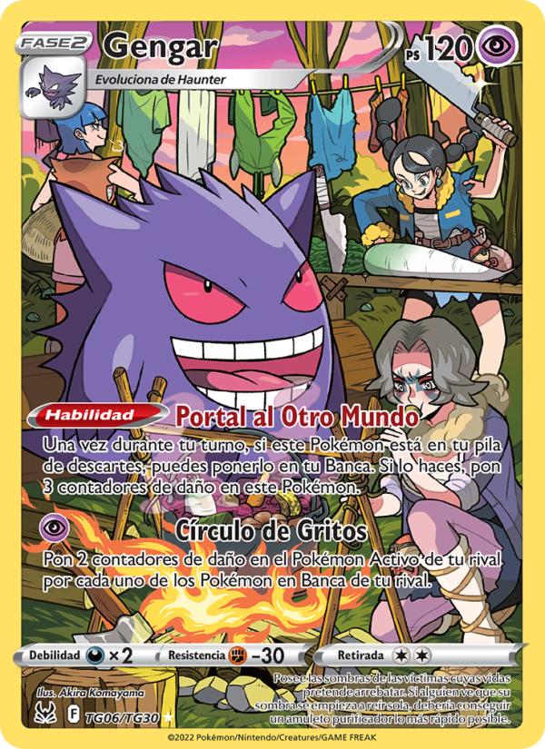 Gengar TG06 — Origen Perdido (Spanish Pokémon TCG card)