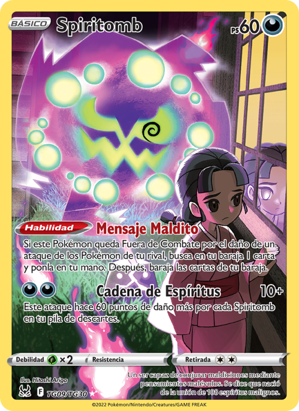 Spiritomb TG09 — Origen Perdido (Spanish Pokémon TCG card)