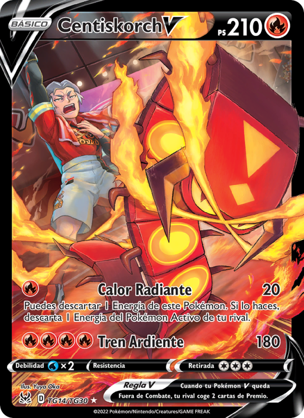 Centiskorch V TG14 — Origen Perdido (Spanish Pokémon TCG card)