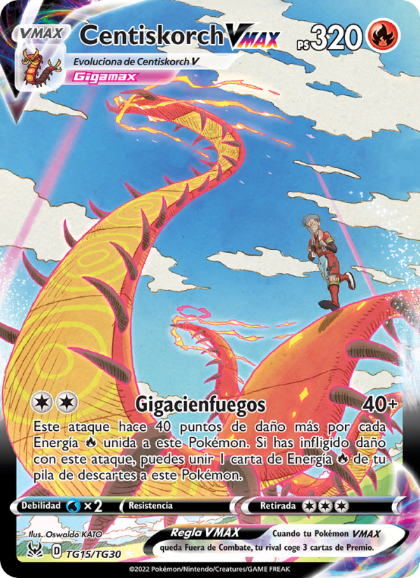 Centiskorch VMAX TG15 — Origen Perdido (Spanish Pokémon TCG card)