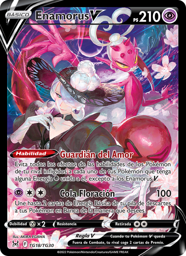 Enamorus V TG18 — Origen Perdido (Spanish Pokémon TCG card)