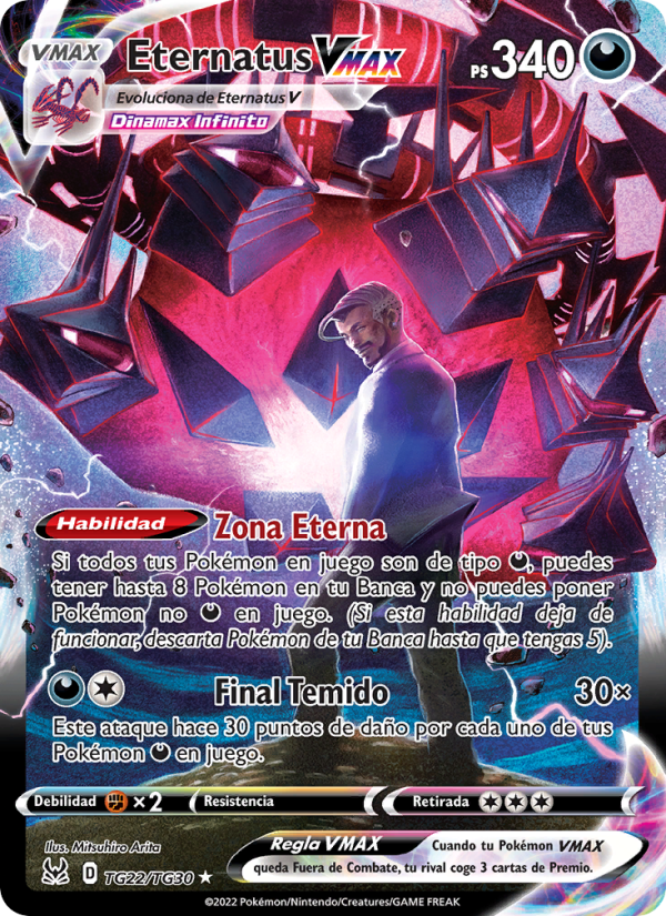 Eternatus VMAX TG22 — Origen Perdido (Spanish Pokémon TCG card)