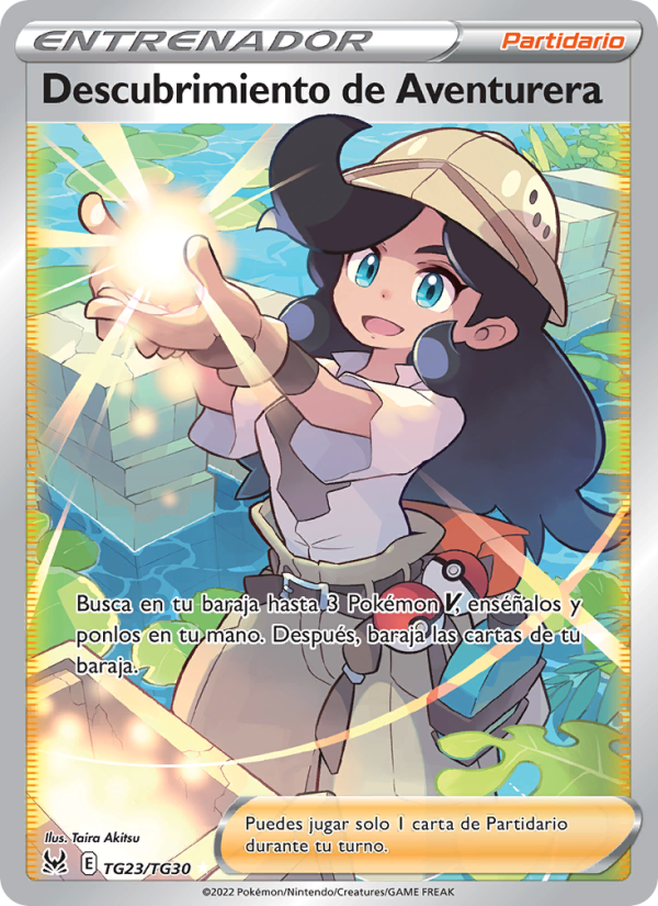 Descubrimiento de Aventurera TG23 — Origen Perdido (Spanish Pokémon TCG card)