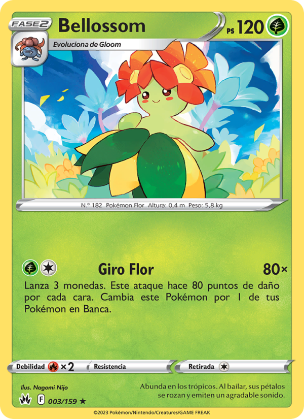 Bellossom 003 — Cenit Supremo (Spanish Pokémon TCG card)