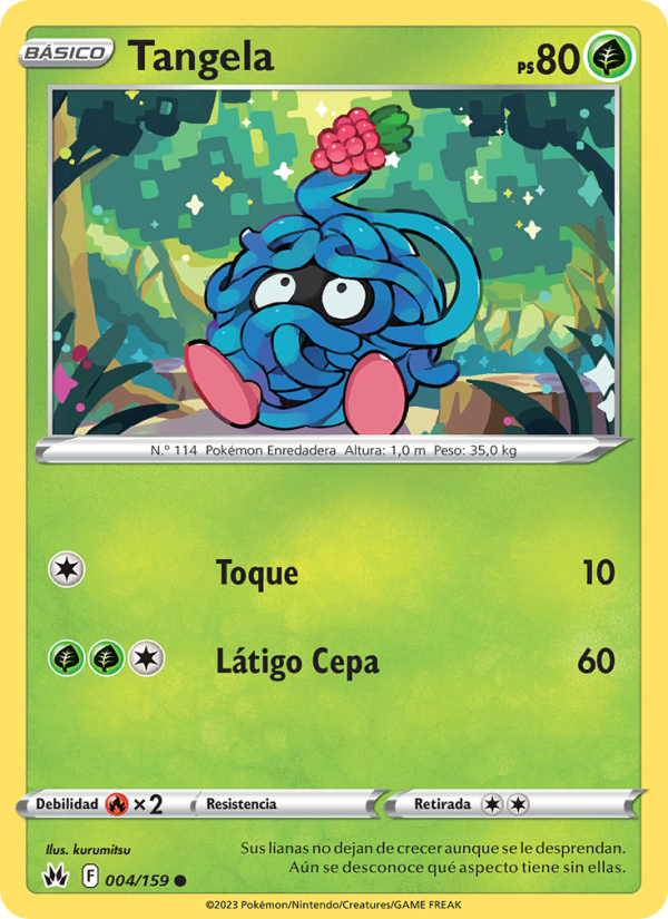 Tangela 004 — Cenit Supremo (Spanish Pokémon TCG card)