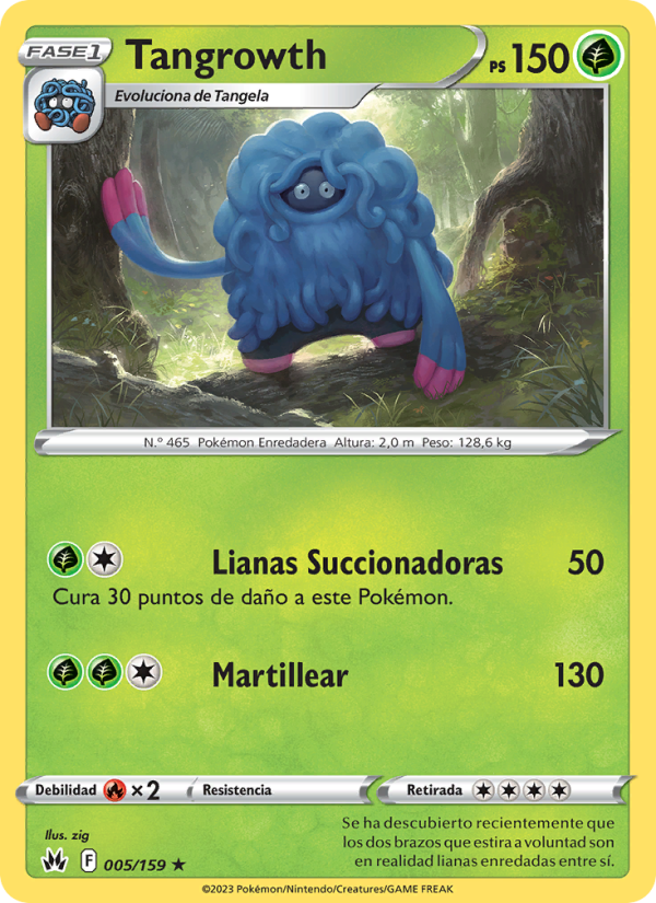 Tangrowth 005 — Cenit Supremo (Spanish Pokémon TCG card)
