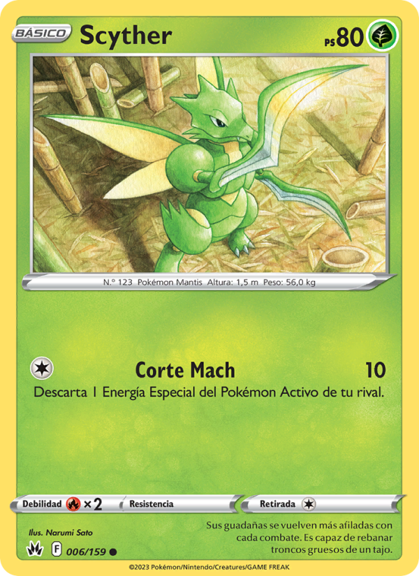 Scyther 006 — Cenit Supremo (Spanish Pokémon TCG card)
