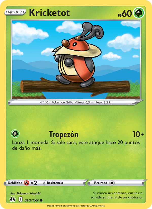 Kricketot 010 — Cenit Supremo (Spanish Pokémon TCG card)