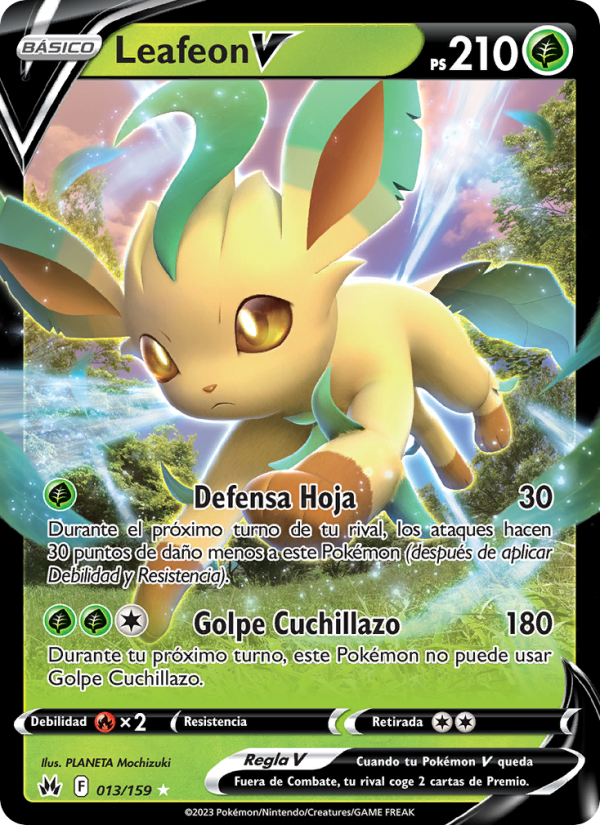 Leafeon V 013 — Cenit Supremo (Spanish Pokémon TCG card)