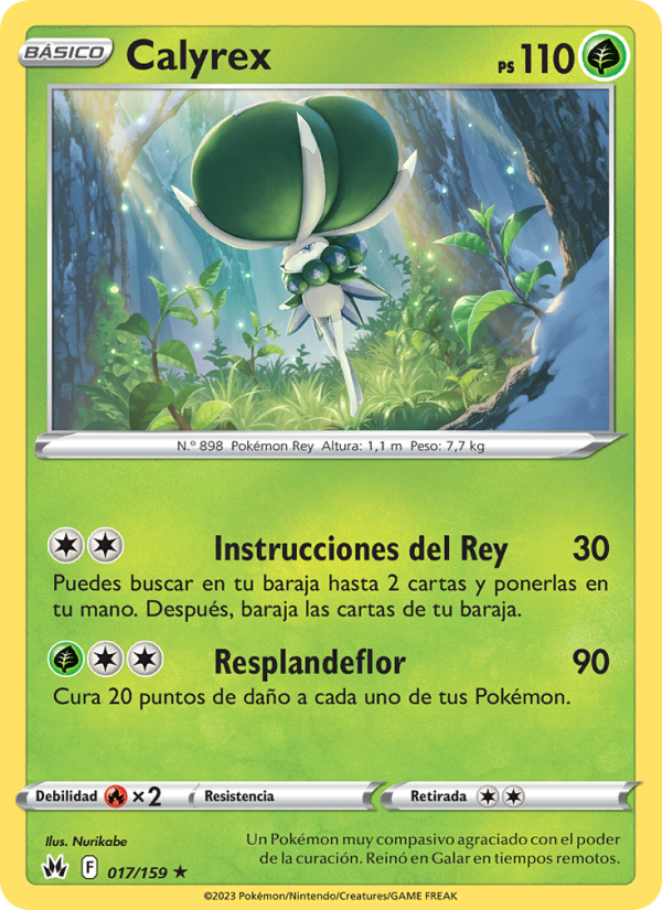 Calyrex 017 — Cenit Supremo (Spanish Pokémon TCG card)