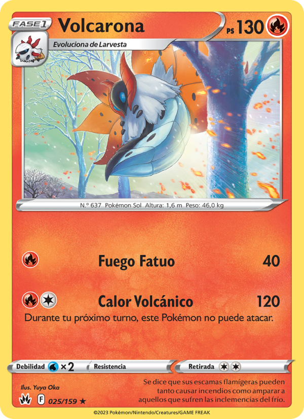 Volcarona 025 — Cenit Supremo (Spanish Pokémon TCG card)
