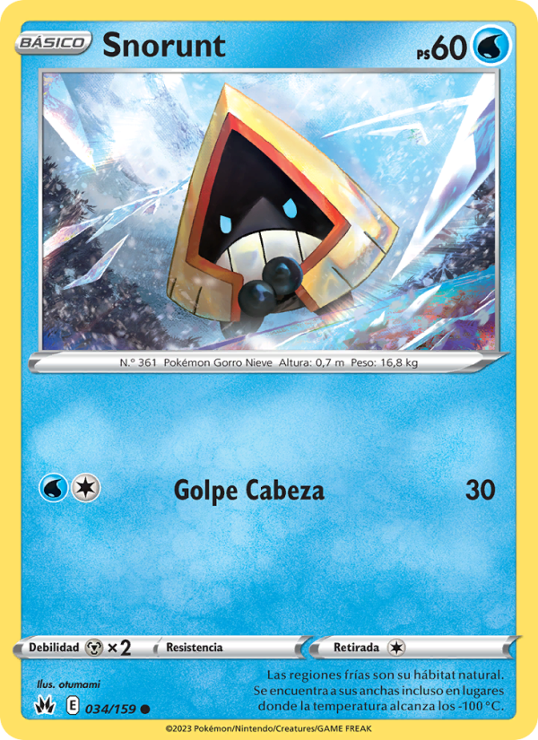 Snorunt 034 — Cenit Supremo (Spanish Pokémon TCG card)