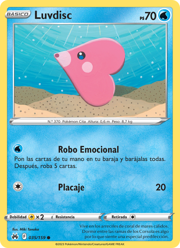 Luvdisc 035 — Cenit Supremo (Spanish Pokémon TCG card)