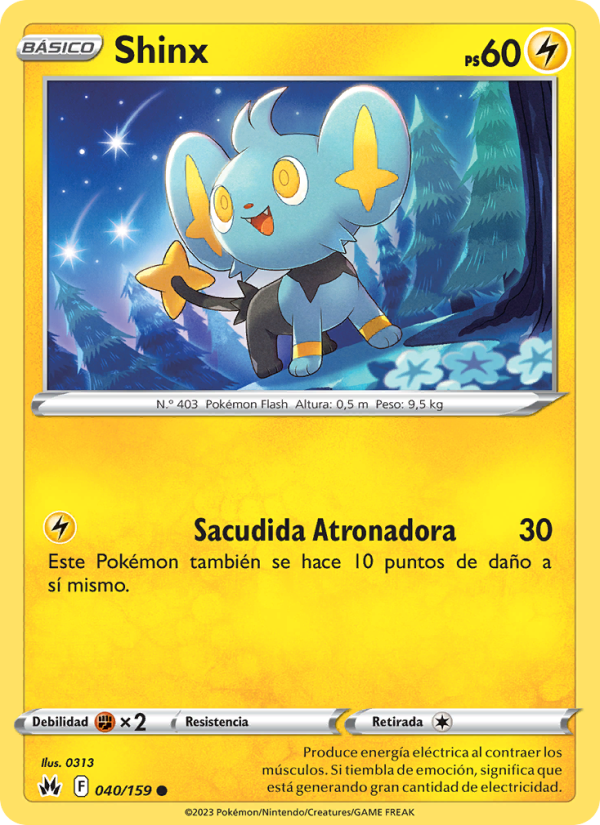 Shinx 040 — Cenit Supremo (Spanish Pokémon TCG card)