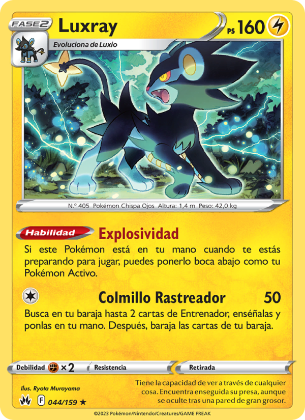Luxray 044 — Cenit Supremo (Spanish Pokémon TCG card)