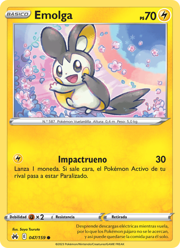 Emolga 047 — Cenit Supremo (Spanish Pokémon TCG card)