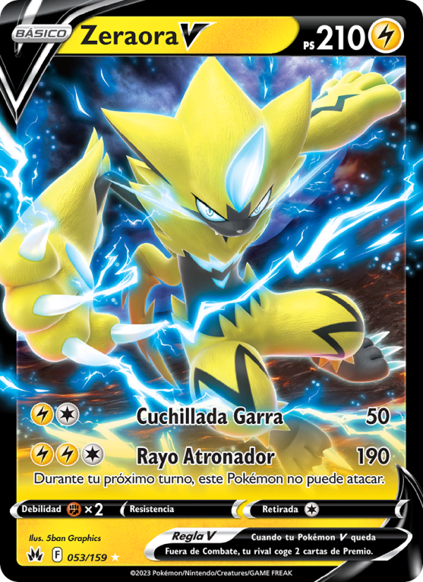 Zeraora V 053 — Cenit Supremo (Spanish Pokémon TCG card)