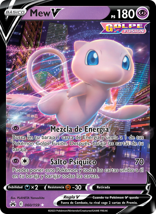 Mew V 060 — Cenit Supremo (Spanish Pokémon TCG card)