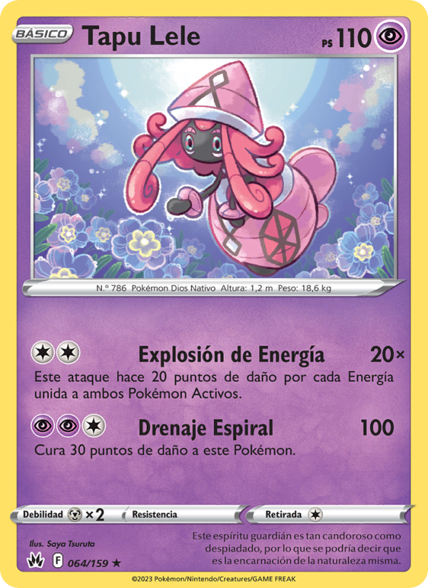 Tapu Lele 064 — Cenit Supremo (Spanish Pokémon TCG card)