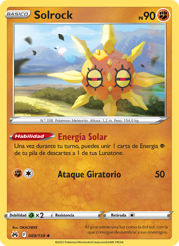 Solrock 069 — Cenit Supremo (Spanish Pokémon TCG card)