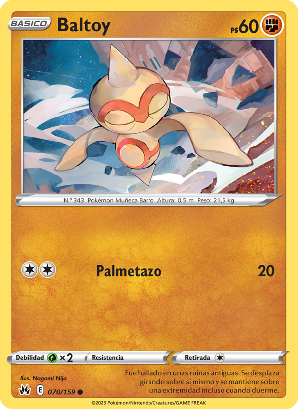 Baltoy 070 — Cenit Supremo (Spanish Pokémon TCG card)