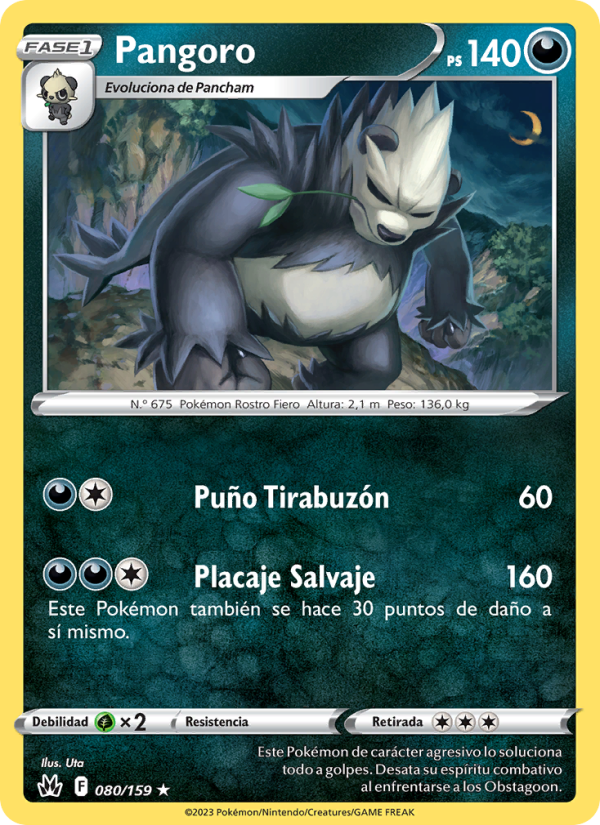Pangoro 080 — Cenit Supremo (Spanish Pokémon TCG card)