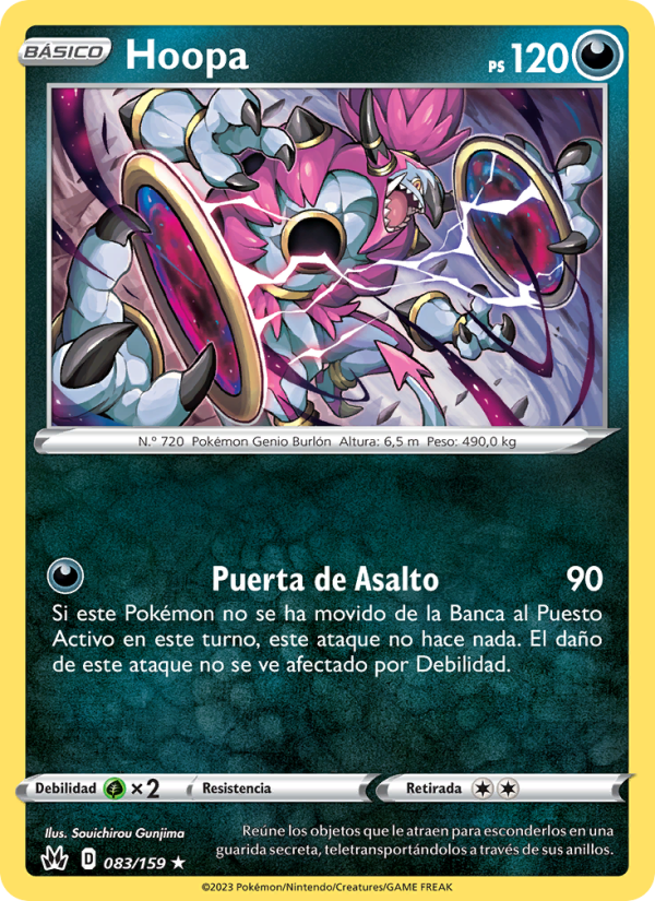 Hoopa 083 — Cenit Supremo (Spanish Pokémon TCG card)