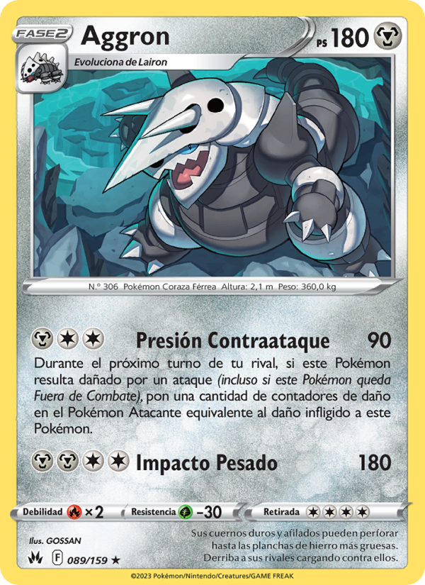 Aggron 089 — Cenit Supremo (Spanish Pokémon TCG card)