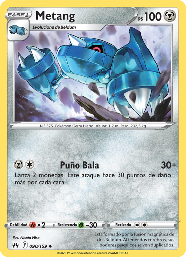Metang 090 — Cenit Supremo (Spanish Pokémon TCG card)