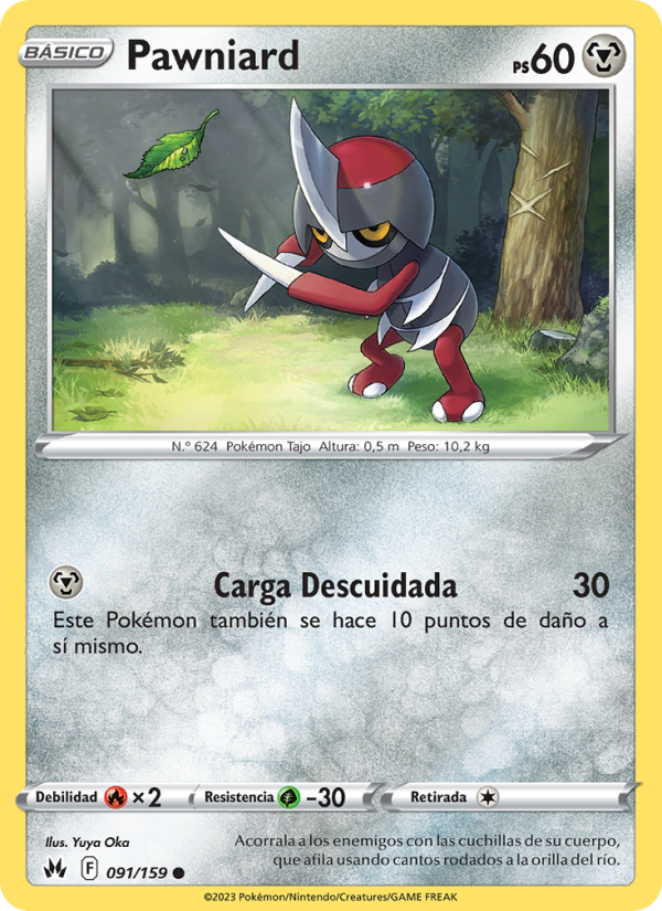 Pawniard 091 — Cenit Supremo (Spanish Pokémon TCG card)