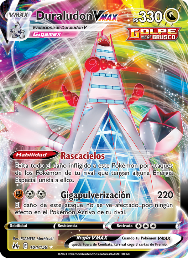 Duraludon VMAX 104 — Cenit Supremo (Spanish Pokémon TCG card)