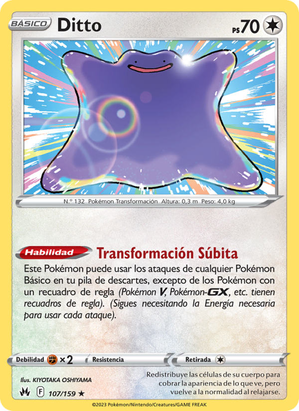 Ditto 107 — Cenit Supremo (Spanish Pokémon TCG card)