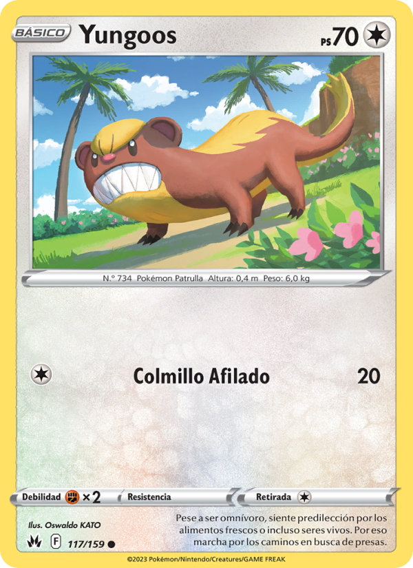 Yungoos 117 — Cenit Supremo (Spanish Pokémon TCG card)