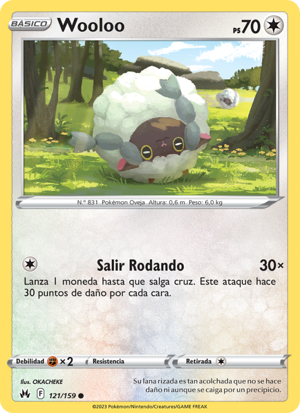 Wooloo 121 — Cenit Supremo (Spanish Pokémon TCG card)