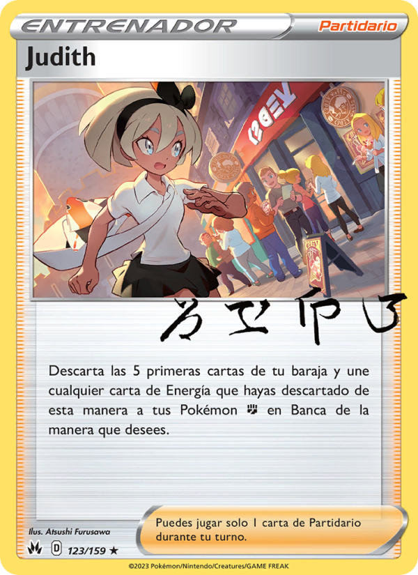 Judith 123 — Cenit Supremo (Spanish Pokémon TCG card)