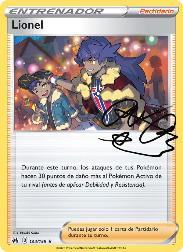 Lionel 134 — Cenit Supremo (Spanish Pokémon TCG card)