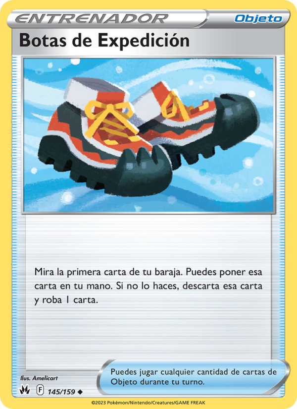 Botas de Expedición 145 — Cenit Supremo (Spanish Pokémon TCG card)