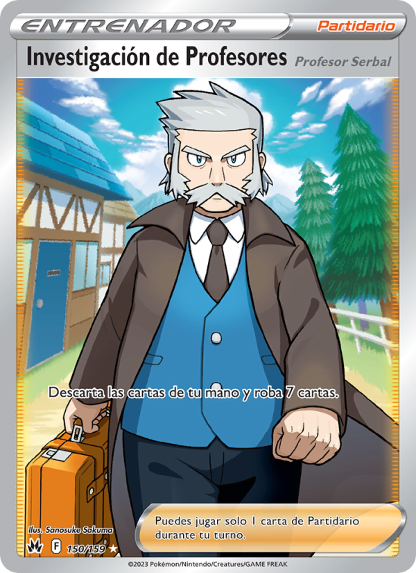 Investigación de Profesores 150 — Cenit Supremo (Spanish Pokémon TCG card)