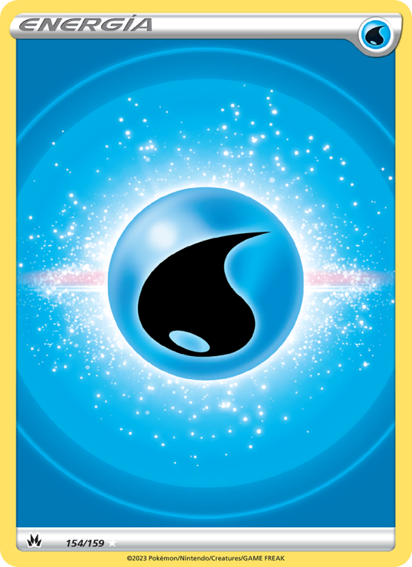 Energía Agua 154 — Cenit Supremo (Spanish Pokémon TCG card)